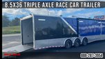 8.5X36 Triple Torsion Axle Race Car Trailer w/ Race Package  for sale $34,649 