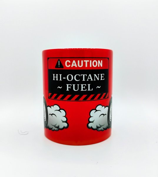 CAUTION-OCTANE FUEL Funny Hot Rod White Ceramic Mug  for Sale $21.99 