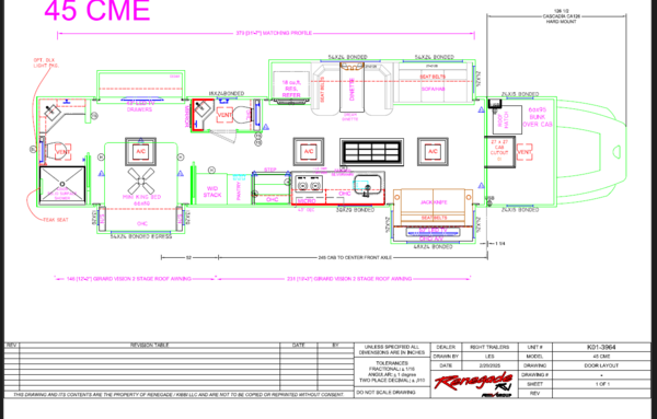 ON ORDER! 45CME Renegade RV   for Sale $649,999 