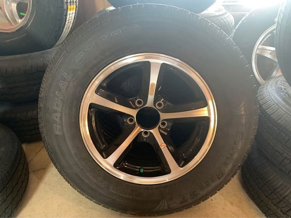 205/75R15 Tires on Aluminum Rims  for Sale $210 