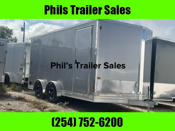  7.5X14 ENCLOSED TRAILER /ALL ALUMINUM / MOTORCYCLE TRAILER 