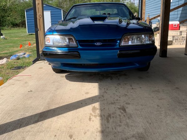 Blue 1989 Ford Mustang LX Hatchback Chassis  for Sale $8,500 
