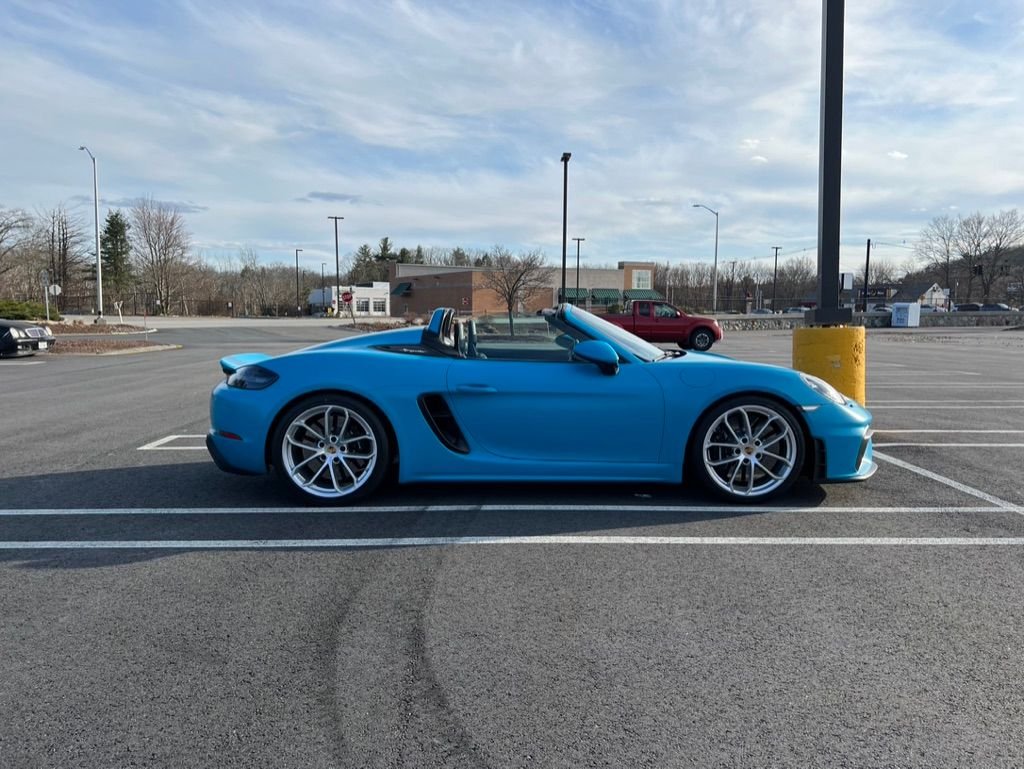 2021 Porsche 718 Spyder - '21 718 Spyder, Miami Blue, PCCB, LWBS, Burmester, Full PPF, CPO until 12/26 - Used - VIN WP0CC2A87MS240130 - 16,800 Miles - 6 cyl - 2WD - Manual - Convertible - Blue - Marlborough, MA 01752, United States