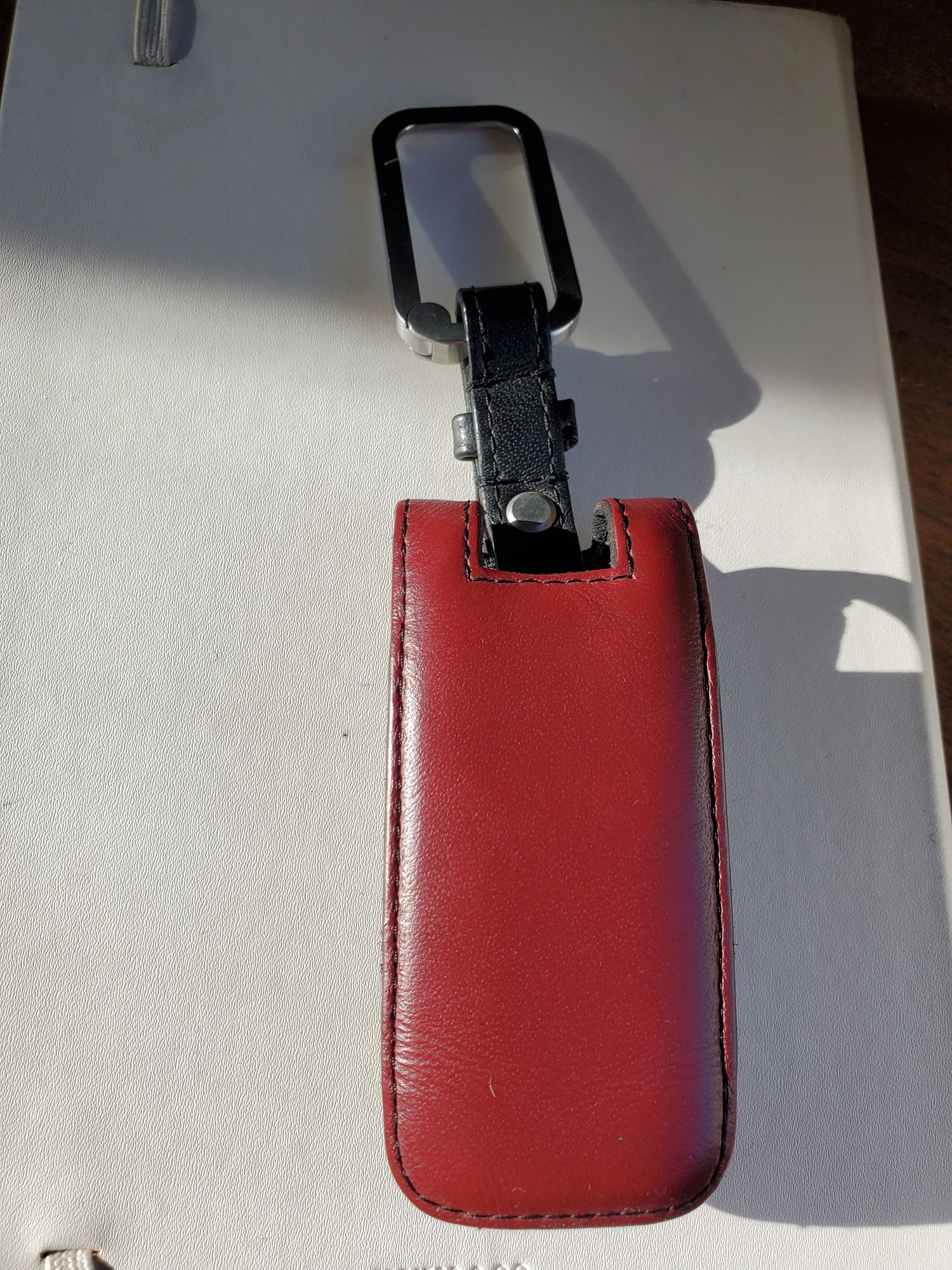 Accessories - Porsche OEM Vehicle Key Pouch in Leather - Bordeaux Red with Key Chain $530 MSRP - Used - 0  All Models - Franklin Lakes, NJ 07417, United States