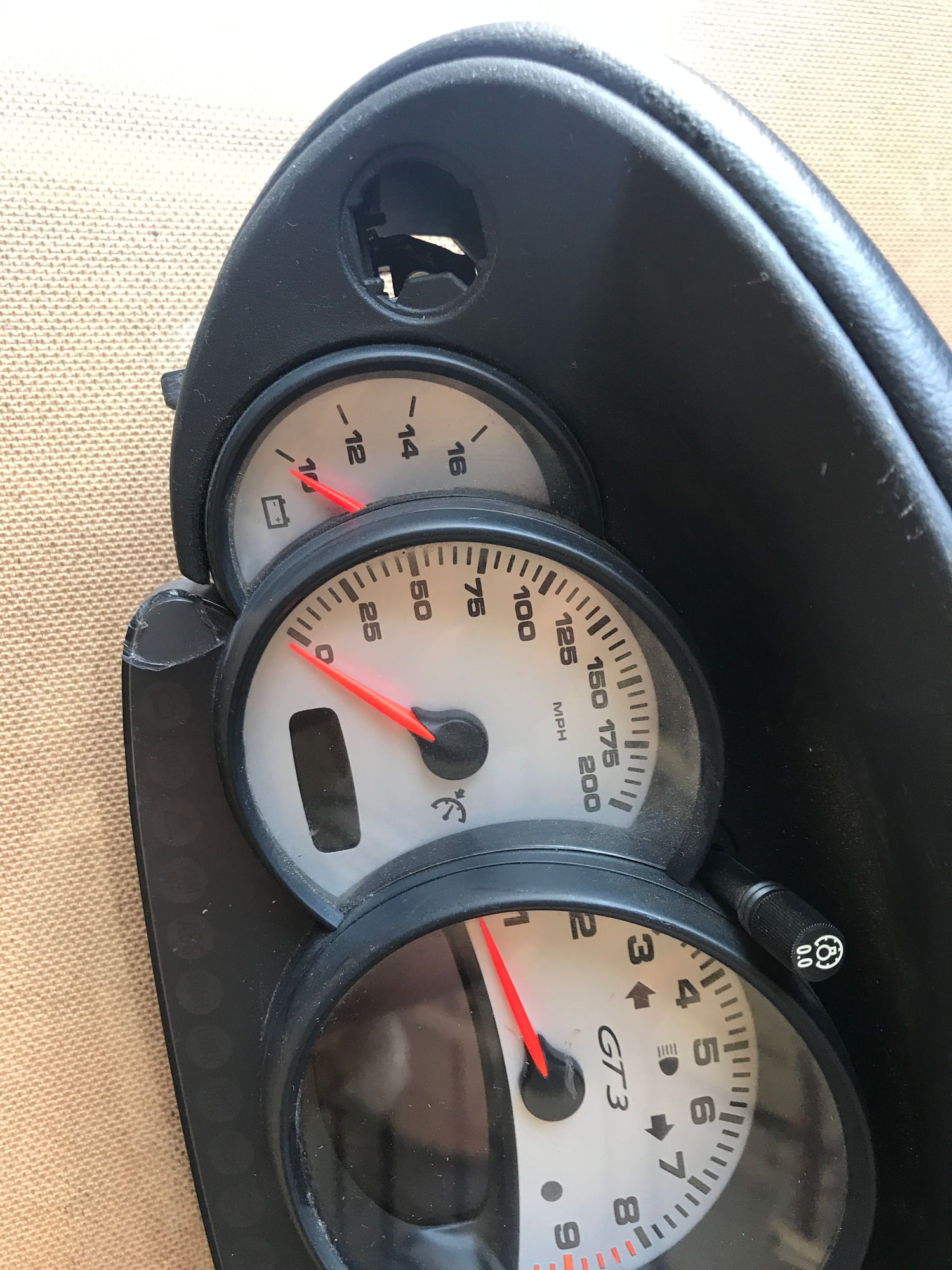 Interior/Upholstery - Porsche 996 GT3 OEM Instrument cluster dash ODO gauges KM/H - made in Germany - Used - 1999 to 2005 Porsche GT3 - West Palm Beach, FL 33411, United States