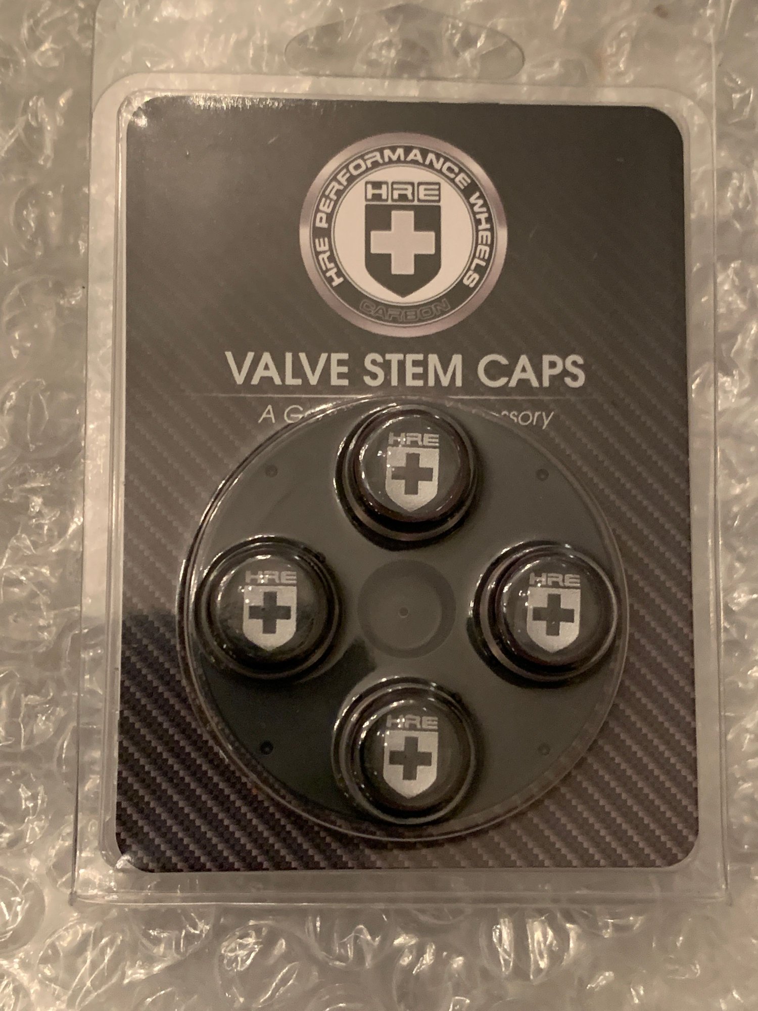 NEW HRE Carbon Valve Stem Caps Unopened. Rennlist Porsche