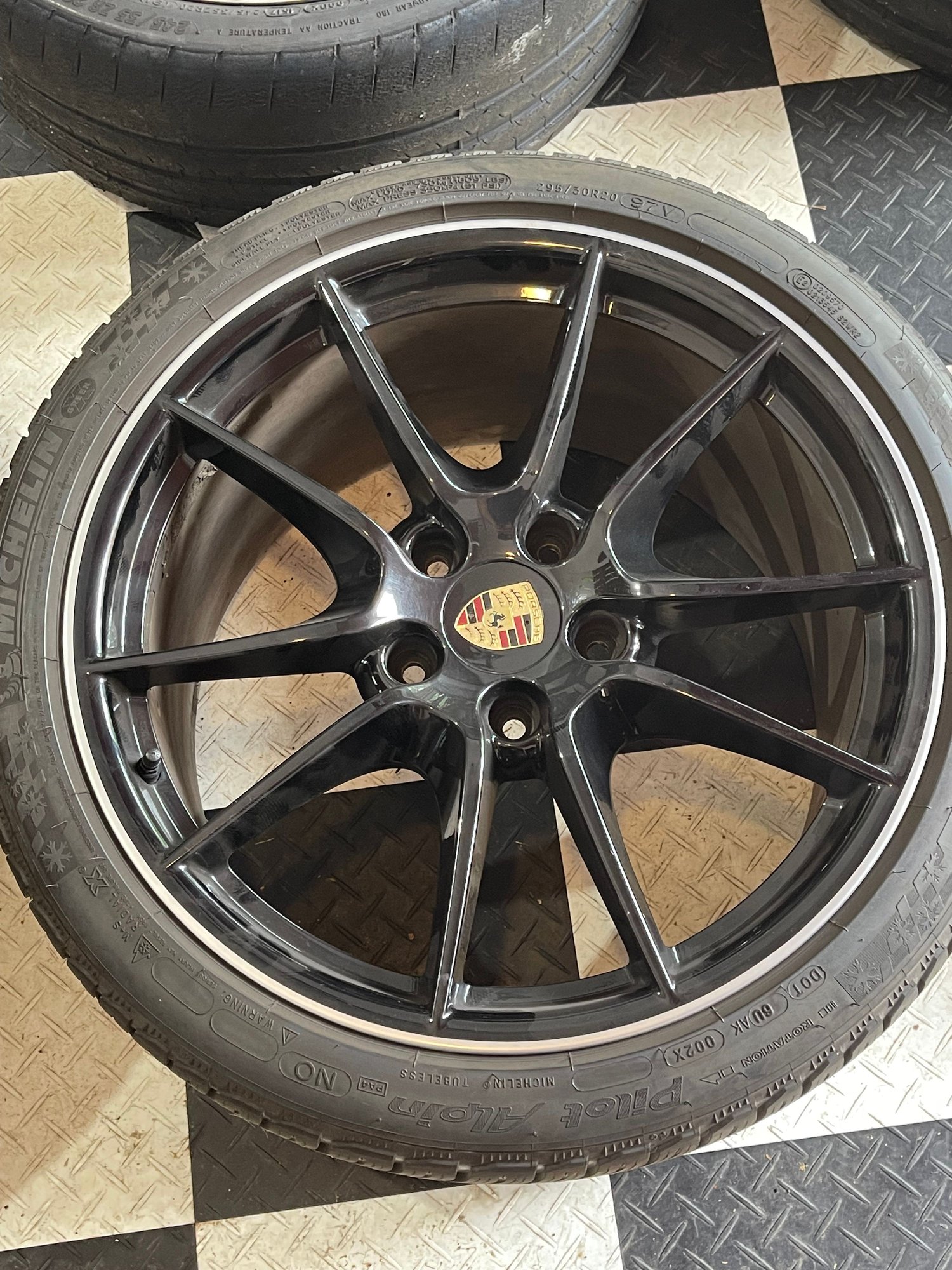 Wheels and Tires/Axles - Porsche 991 Carrera S III Wheels 20", Michelin PA4 Winter Tires, TPMS, OEM Black MINT - Used - 2012 to 2019 Porsche 911 - Greenwich, CT 06831, United States