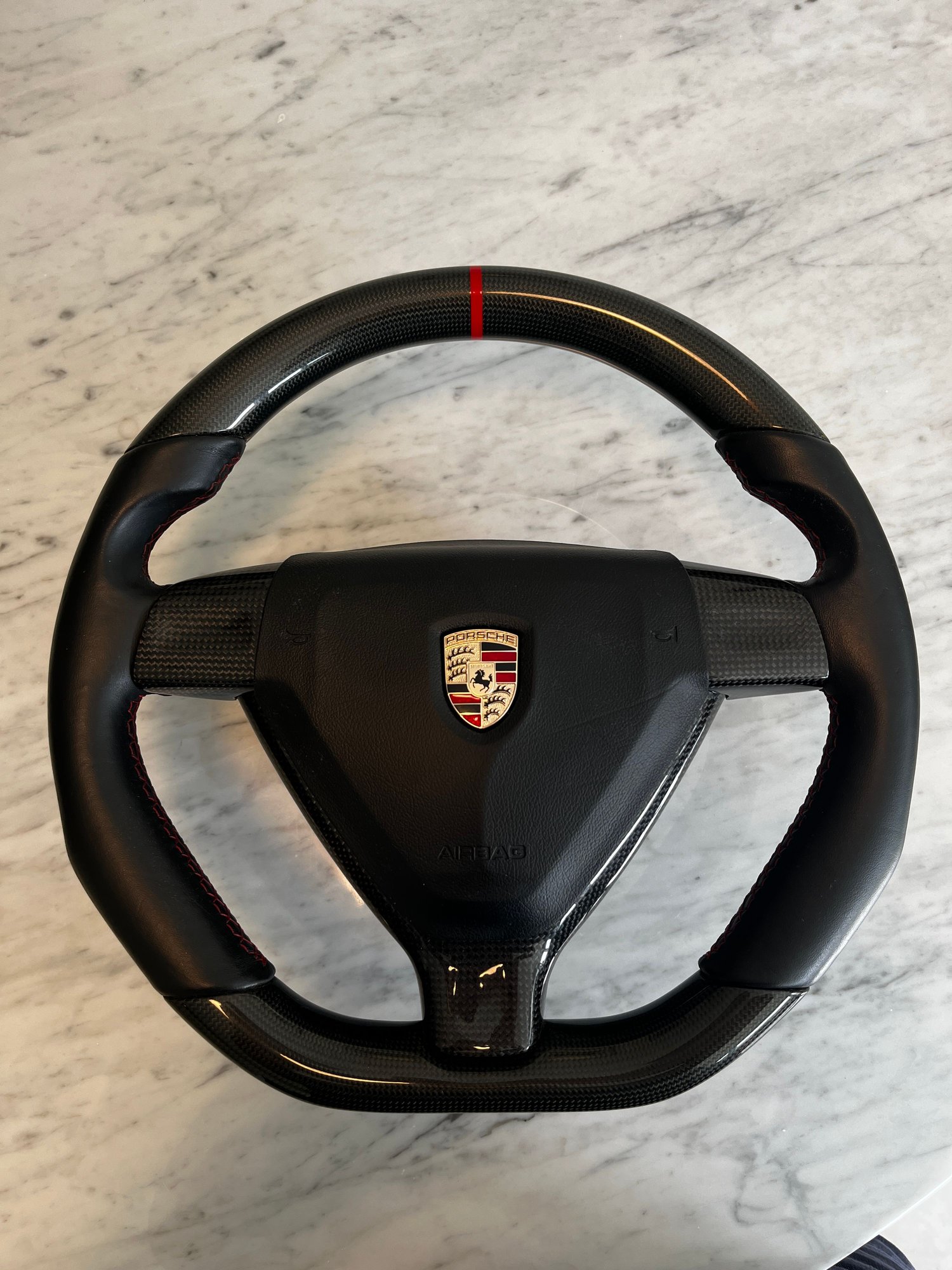 Interior/Upholstery - 997 Carbon Fiber Steering Wheel - Used - 2006 to 2015 Porsche 911 - Del Mar, CA 92014, United States
