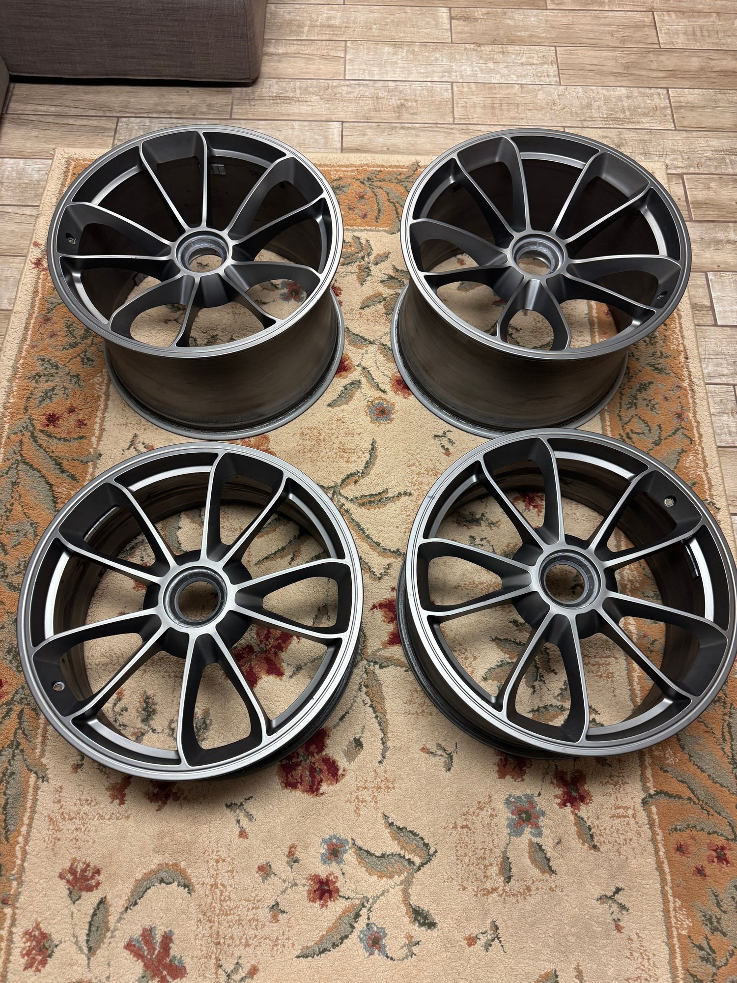 Wheels and Tires/Axles - 991 GT3 Satin Platinum OEM Wheels 20X12 20X9 - Used - -1 to 2027  All Models - Burke, VA 22015, United States