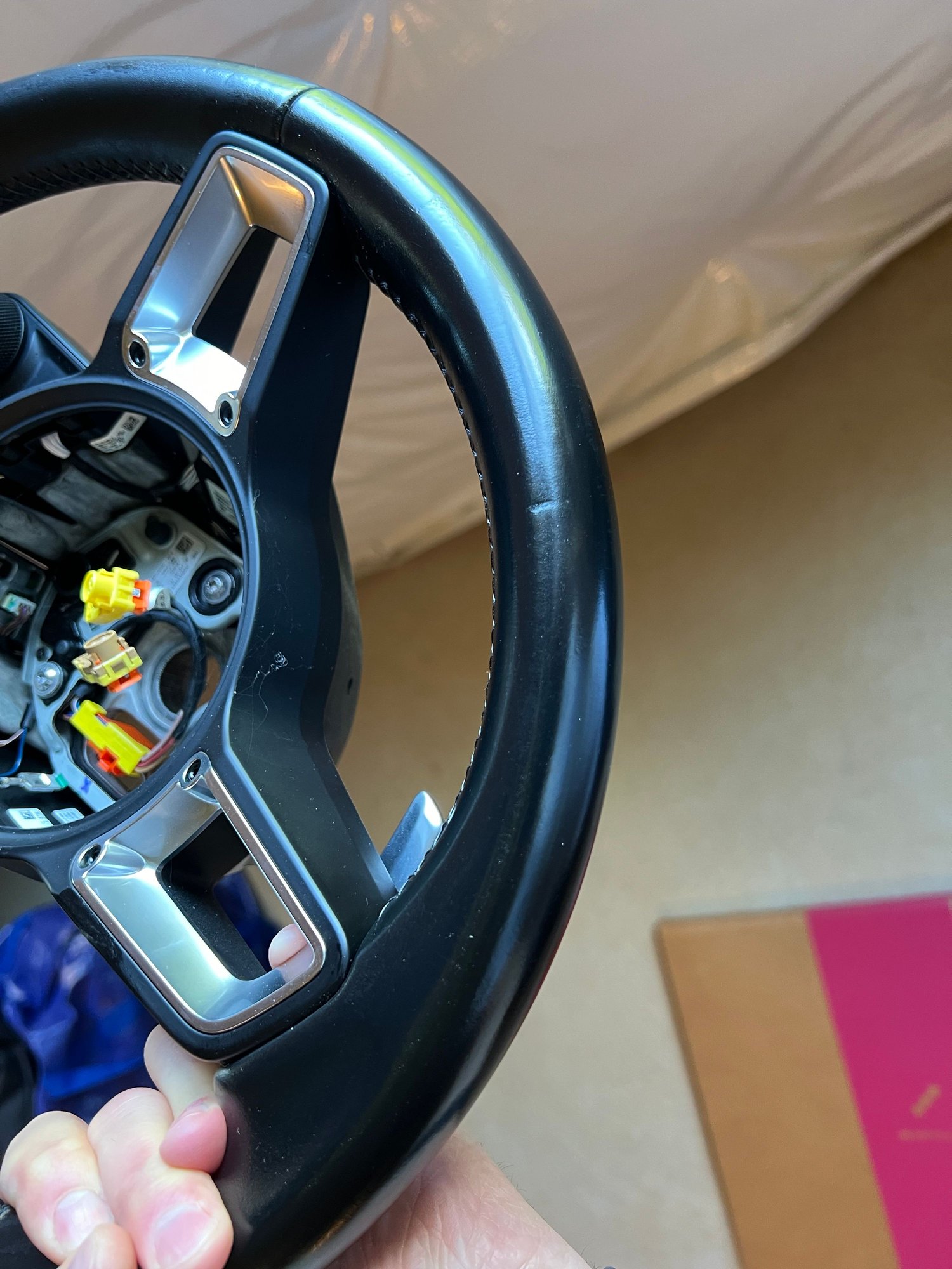 Interior/Upholstery - 991.2 GT Sport (GT3) Style Leather Steering Wheel - Used - 2015 to 2019 Porsche Cayman GT4 - 2012 to 2019 Porsche 911 - St. Joseph, MI 49085, United States
