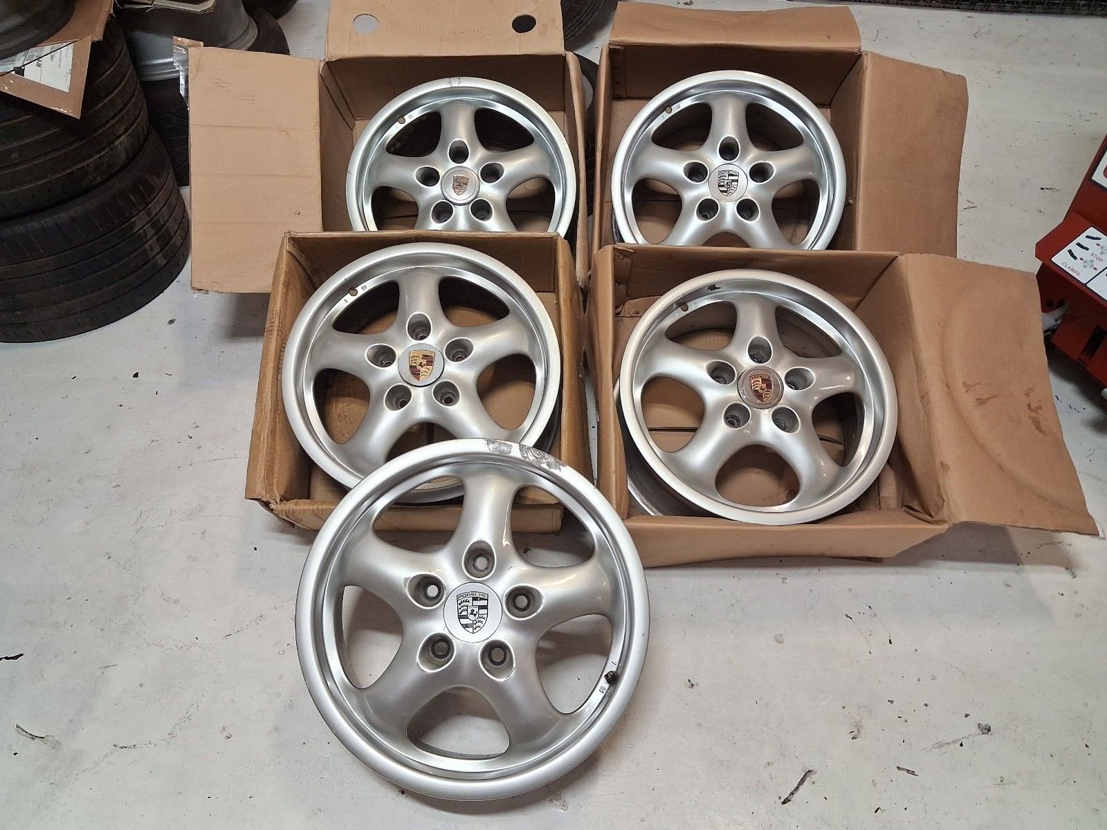 Wheels and Tires/Axles - Porsche 993 OEM Cup Wheels 911/930Turbo (5 pcs) - Used - -1 to 2027  All Models - Orlando, FL 32837, United States