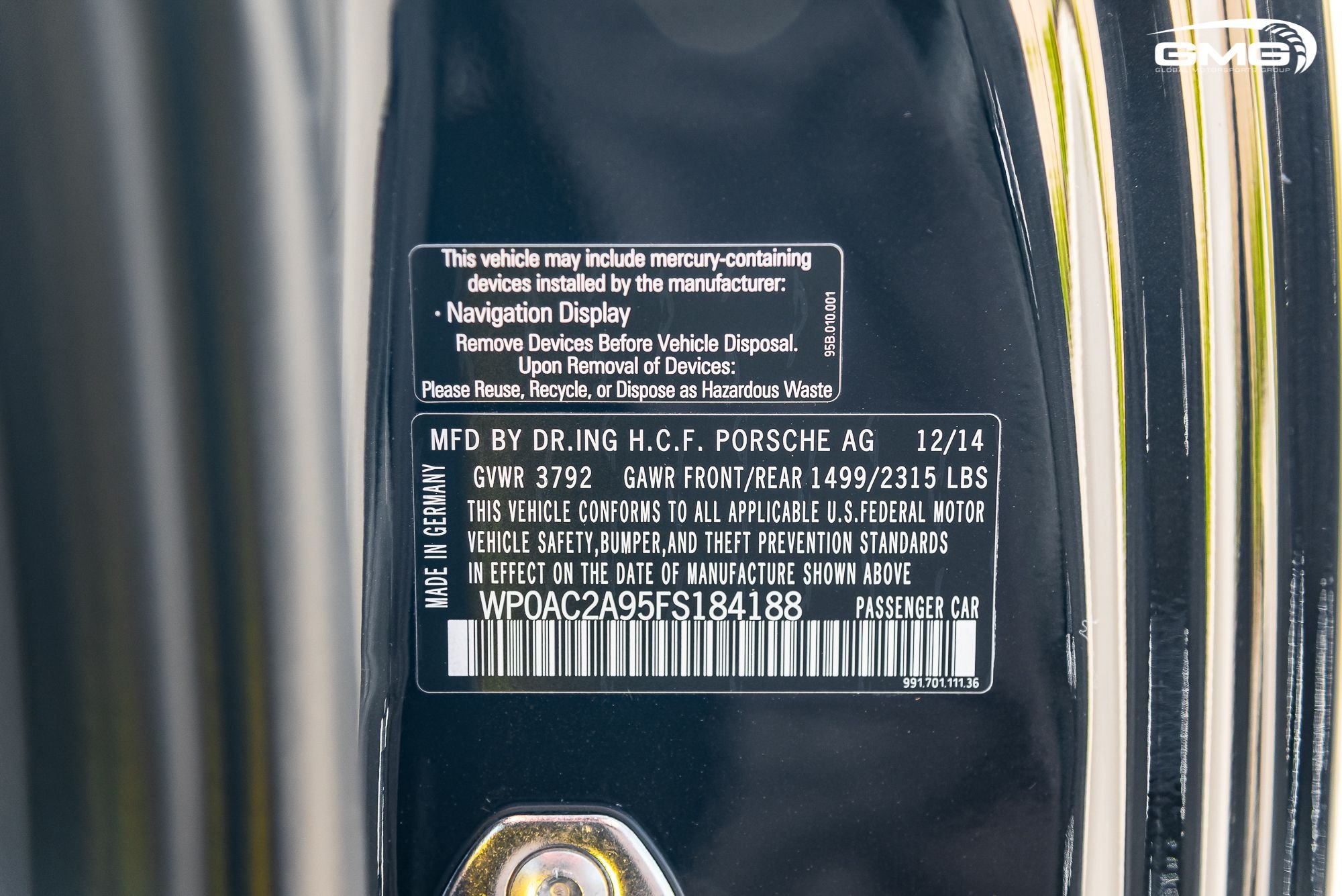 2015 Porsche GT3 - Jet Black Metallic Porsche 991.1 GT3 FOR SALE - GMG upgrades, track ready! - Used - VIN WP0AC2A95FS184188 - 14,156 Miles - 6 cyl - 2WD - Automatic - Coupe - Black - Southern California, CA 92704, United States