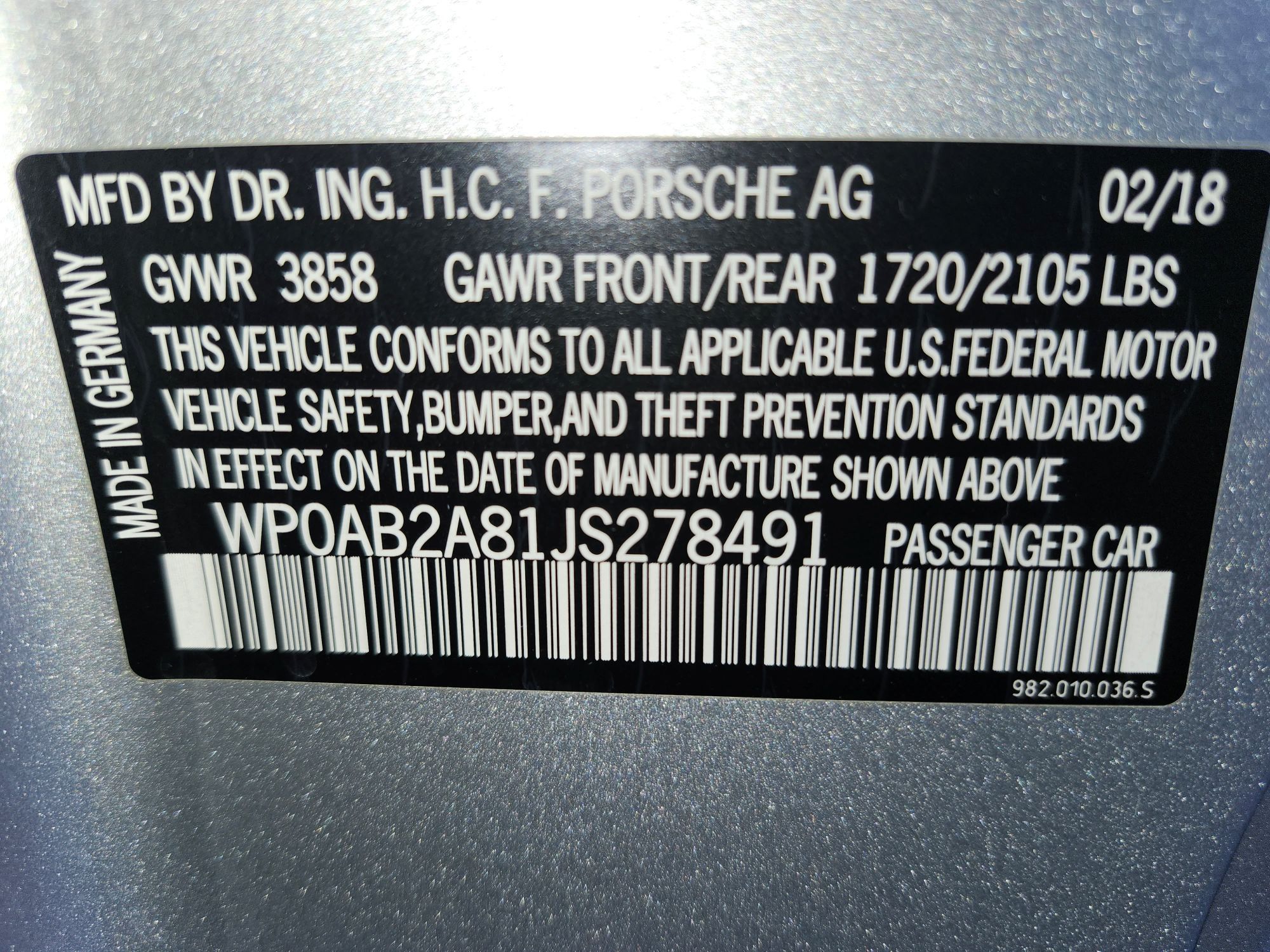 2018 Porsche 718 Cayman - For Sale - 2018 718 Cayman GTS (2.5) PDK - Used - VIN WP0AB2A81JS278491 - 8,901 Miles - 4 cyl - 2WD - Automatic - Coupe - Silver - Las Vegas, NV 89131, United States
