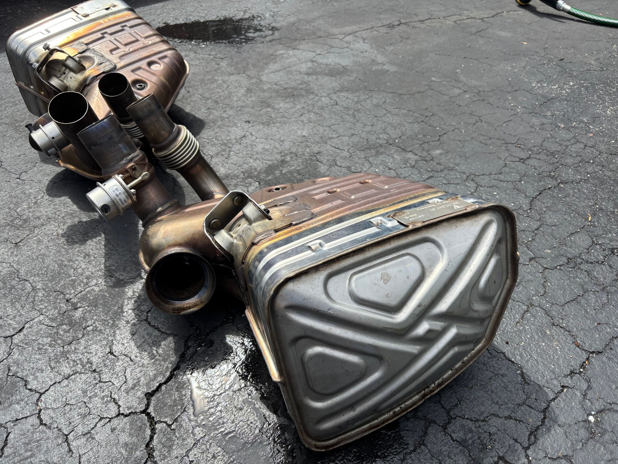 Engine - Exhaust - 991 GT3  OEM Side Mufflers - Used - 2014 to 2021 Porsche GT3 - Colts Neck, NJ 07722, United States