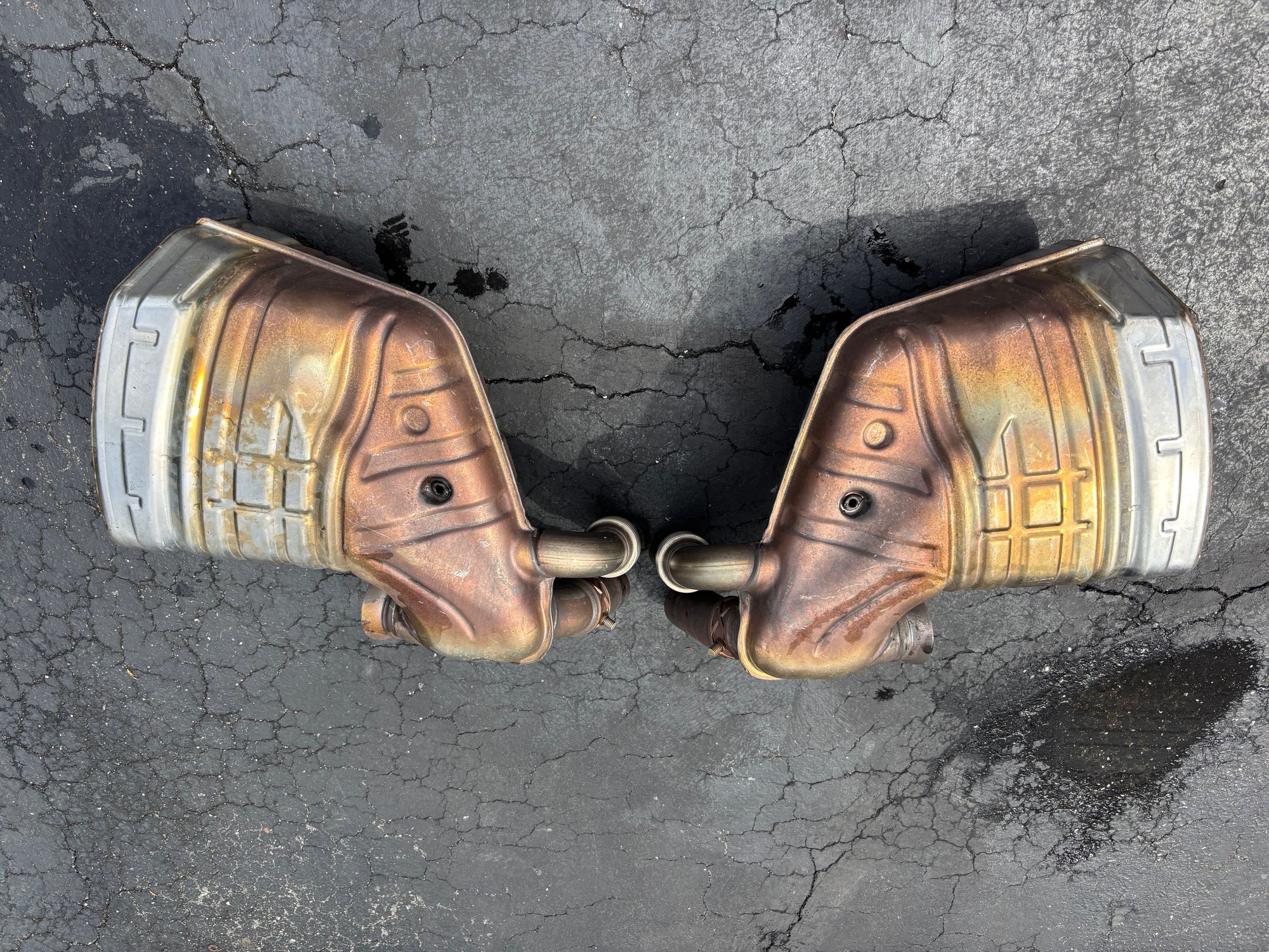 Engine - Exhaust - 991 GT3  OEM Side Mufflers - Used - 2014 to 2021 Porsche GT3 - Colts Neck, NJ 07722, United States