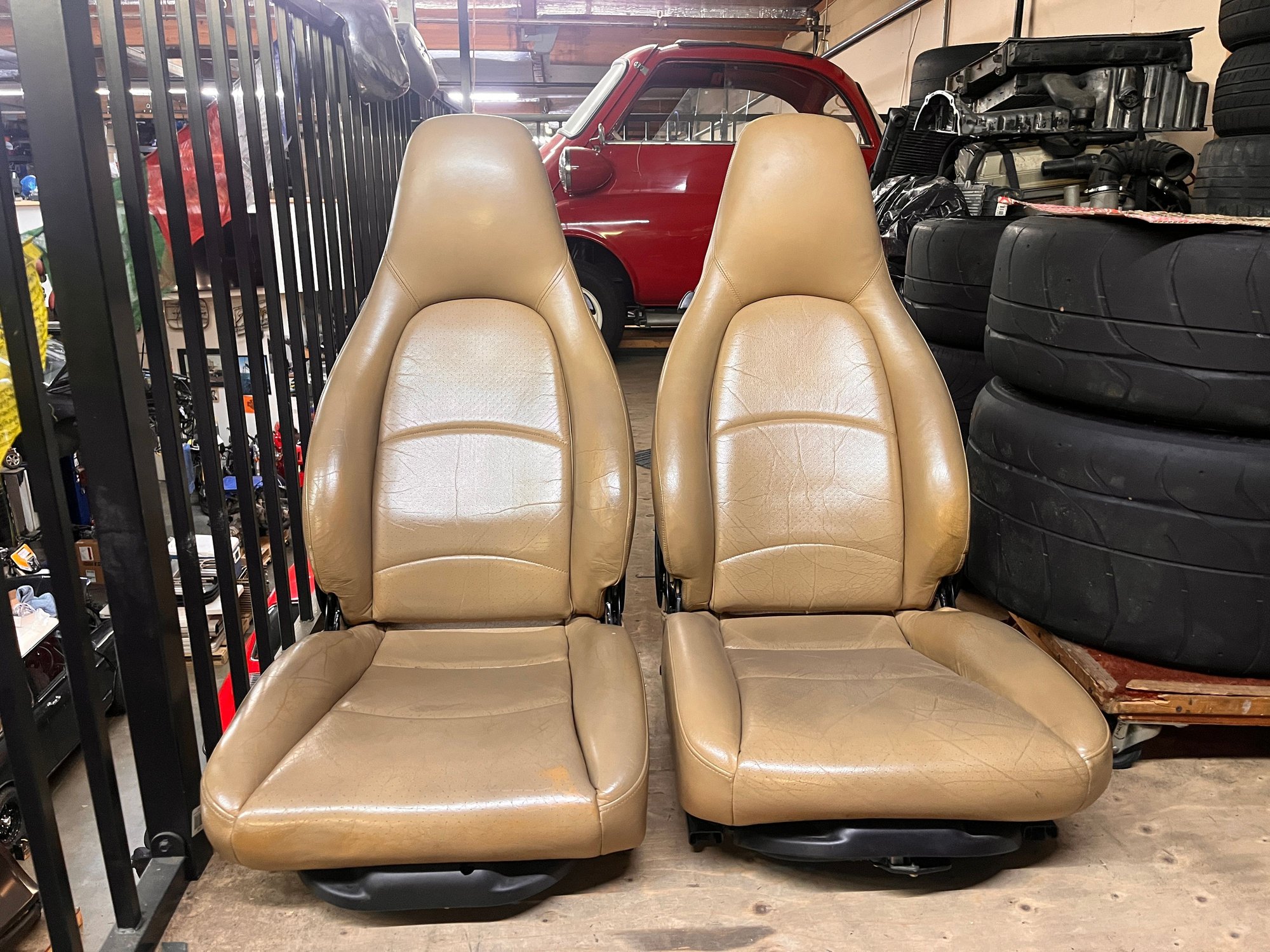 Interior/Upholstery - Porsche 993 front seats Cashmere tan 8way / 8way - Used - 1995 to 1998 Porsche 911 - San Carlos, CA 94070, United States