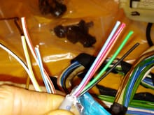 Tps wires on left.  6 conductor wire with shielding, it happened the colors match i jyst pulled the extra wire out.