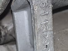 Numbers on case to engine.