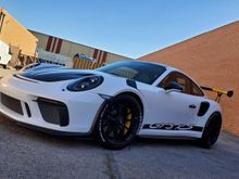 GT3 RS At DBX backyard where it got wrapped and graphics added.