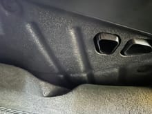 Under glovebox insulation cover - 3 plastic screws