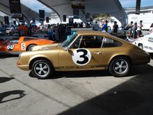 One of two gold 911 Rs, the only other color besides white from the factory.