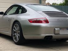 OEM shocks (B4) + Eibach pro springs on GT3 wheels