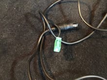 Back up cam wire? Unknown green plastic coax. 