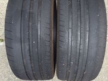 This is my front tire wear after 2.5 track days. Camber -2.3 all the way around.