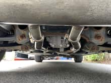 top speed pro 1 axle back exhaust close up