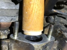 Turned a piece of hardwood dowel to drive bellows seal into place.