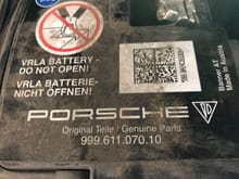 OEM Porsche Battery 