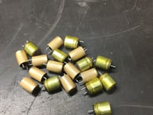 This is the pile of electrolytic caps  that were replaced.  I think shipping was almost the same as the cost of the components.