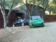 1972 911 S Viper Green, at Rennsport Reunion IV, October 2011, Cachagua Road, Carmel Valley Village