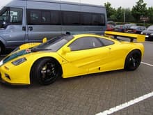 I spotted this McLaren F1 parked in the Euro Tunnel parking lot in Folkestone, UK while waiting for my turn to board the train to Calais, France.