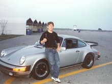 Gingerman raceway track night with my first Porsche...1982 SC.  This was in 2000.  Now my hair is the color of the car!...timing is everything.