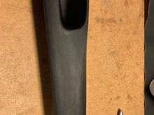 This is after light sanding with 320.  If you don't, the scratches will show through the vinyl.