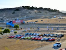 Early Friday morning in the 911 corral.  Amazing lineup of cars just in these two rows.