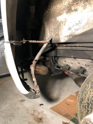 Right rear bumper support rusted through 