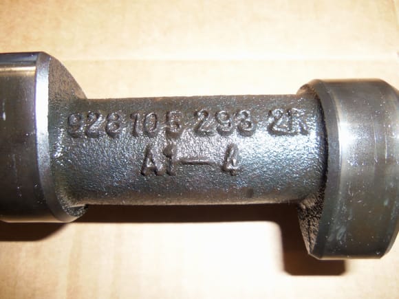 Exhaust camshaft casting number.