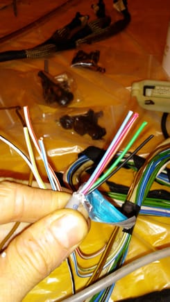 Tps wires on left.  6 conductor wire with shielding, it happened the colors match i jyst pulled the extra wire out.