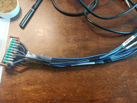 Amp output into factory wiring harness  (Ugly but they work)