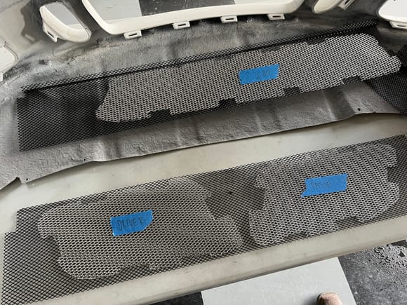 Tracing the thinner mesh that was included with the ducts onto the new mesh