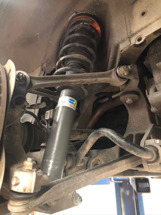 New strut assembly (only re-used the spring) installed in the car