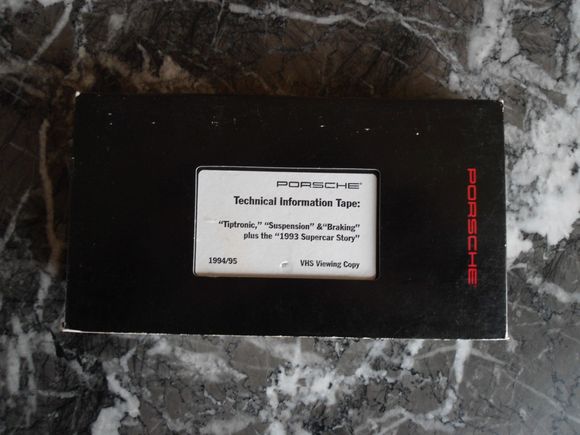 very rare video tape related only on the 993 $40.