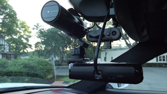 My Blackvue/RD setup.  RD mirror mount is a cheapo from ebay, modified to fit my needs.  Works great and not obtrusive at all. 