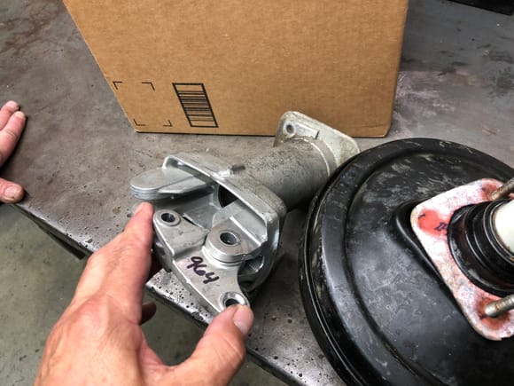 964 bell housing and lever were not compatible with the 993 brake booster. 