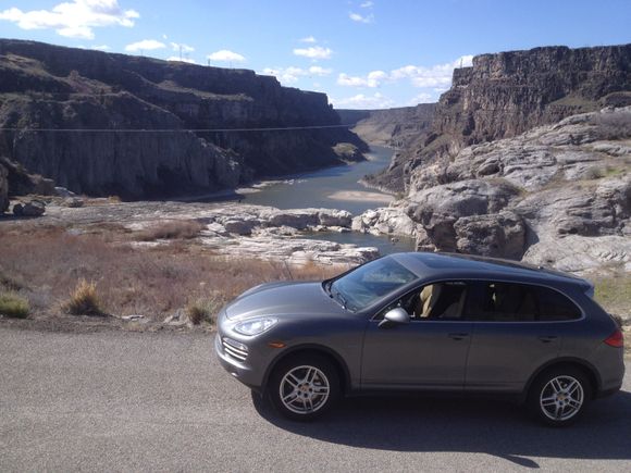 Down river from Shoshone Falls.