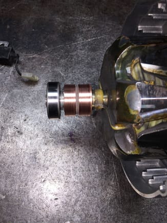 Slip rings after cleaning.