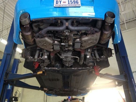 Rear sub-frame out...