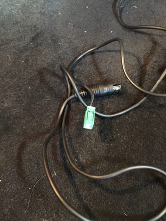 Back up cam wire? Unknown green plastic coax. 